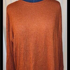 Time and Tru Women's Sweater in Rust Orange